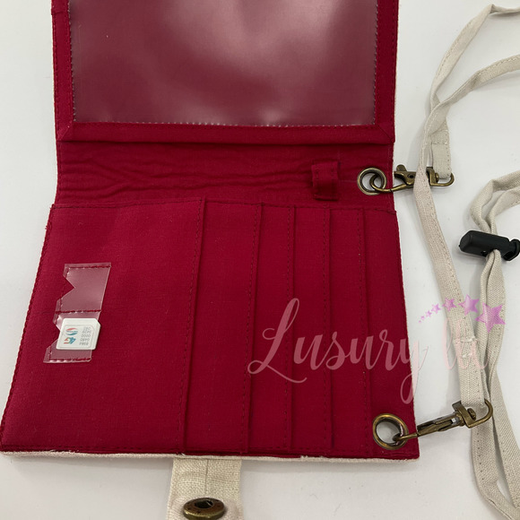 Lavender Embroidery Passport Wallet & Silk Mask, Wedding Gift,Versatile Washable - Picture 7 of 15